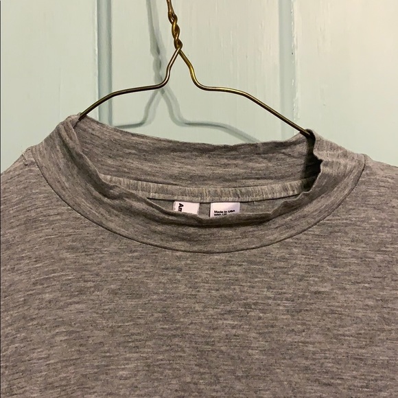 American Apparel Light Grey Mock Neck - Picture 2 of 3